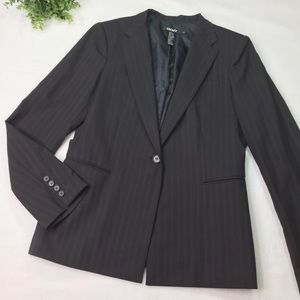 DKNY Blazer Wool Blend Black Pinstripe Suit Jacket